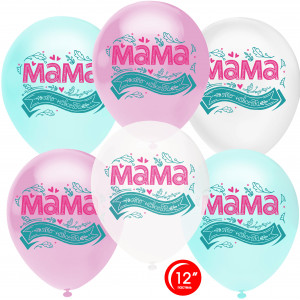 Воздушный Шар (12''/30 см) Мама, это навсегда!, Ассорти, пастель